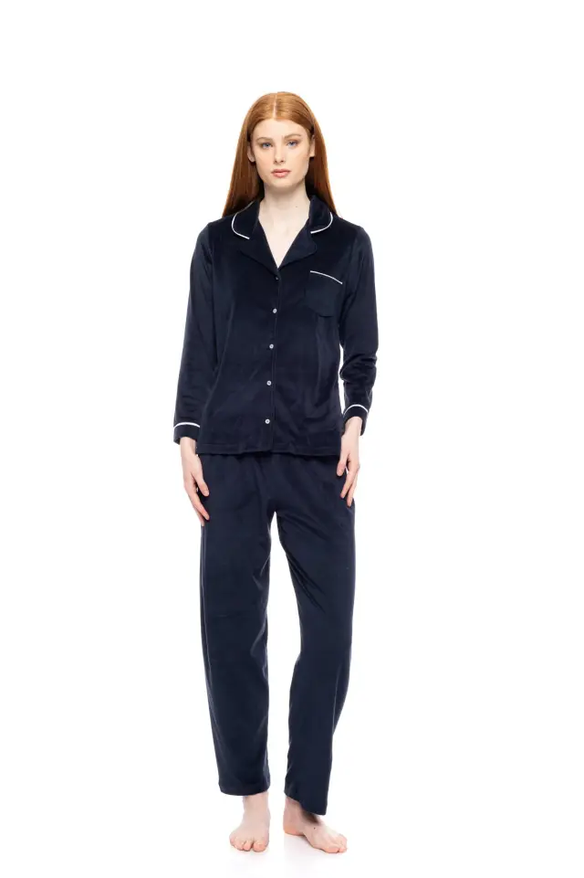W1888 - Skin - PYJAMA BUTTONED SOFT VELVET