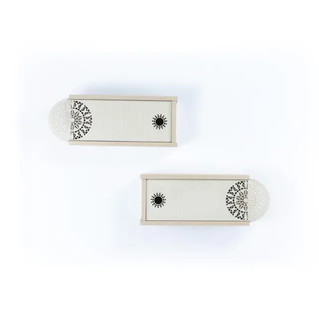 Σετ Ράφια Τοίχου ILLIA No 2 Δρυς 55x20x22cm 3