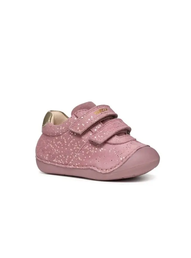 Βρεφικά Παπούτσια Geox Tutim για Κορίτσια Pink/Gold (Μεγέθη 18-22) ΡΟΖ 2