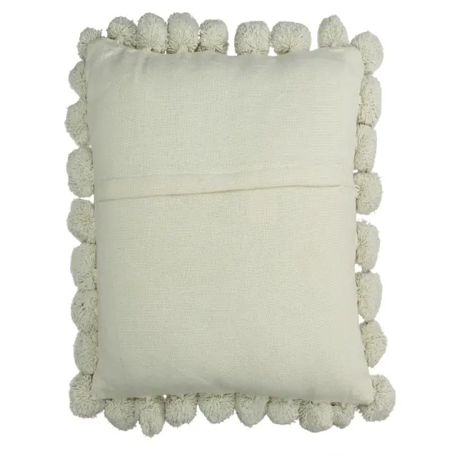 Μαξιλάρι Πομ Πομ Ιβουάρ Βαμβακερό 45x45cm 2