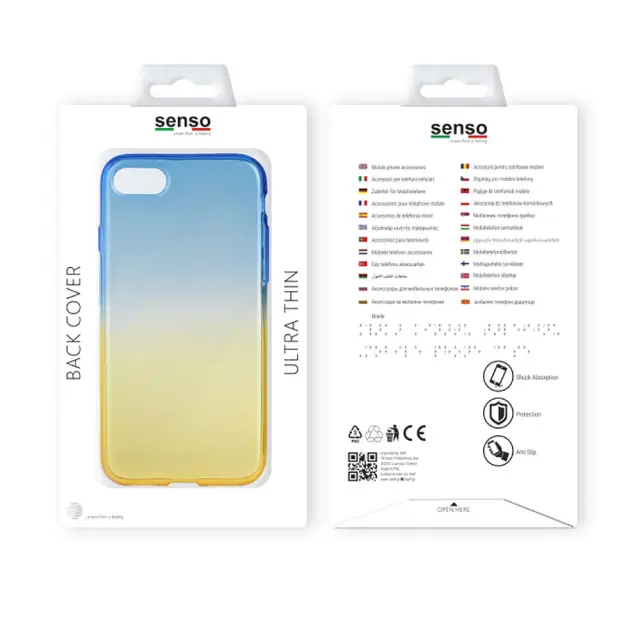 Θήκη Σιλικόνης Senso Fairy TPU Case Για Apple iPhone X / XS Μπλε Χρυσή 2
