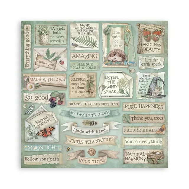 Χαρτιά scrapbooking 10τεμ, 30.5×30.5cm Stamperia, Herbarium Silvae 2