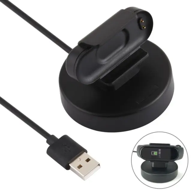 Φορτιστής Xiaomi Mi Band 4 Charger Charging Dock Base Stand Holder 1m Charging Cable Black - OEM