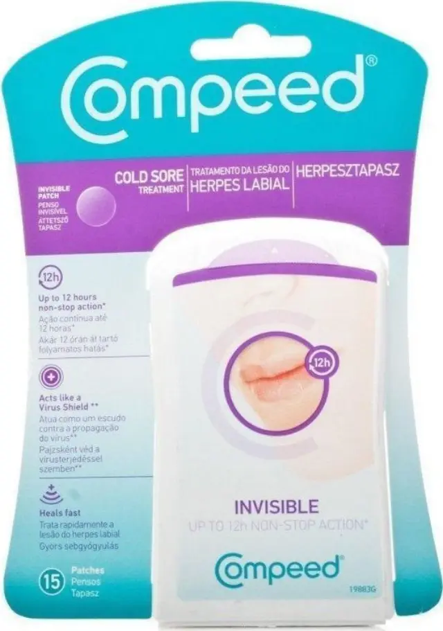 Compeed Invisible Cold Sore Patch Επιθέματα για τον Επιχείλιο Έρπητα 15τμχ