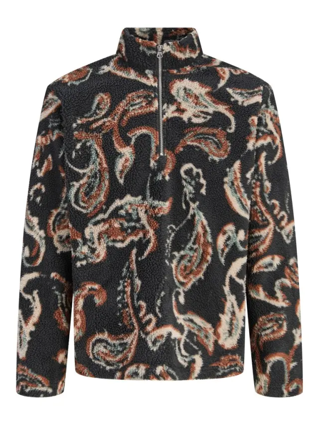 JORSALAMANCO TEDDY SWEAT HIGH NECK - Black