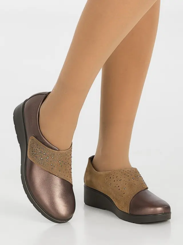 Imac Μοκασίνια-Loafers Γυναικείο δέρμα Καφέ IMA/455560 BRONZE 2