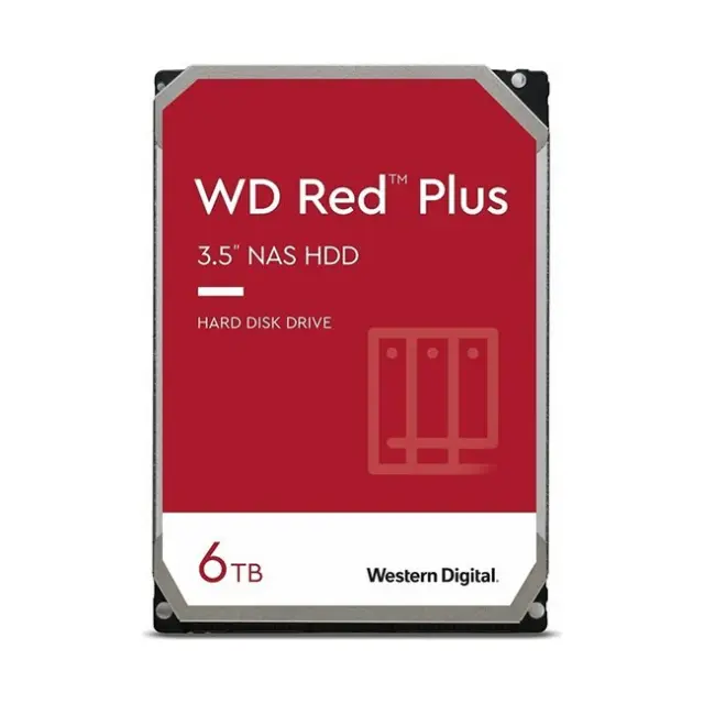 Western Digital Red Plus 6TB HDD Σκληρός Δίσκος 3.5" SATA III 5400rpm με 256MB Cache για NAS
