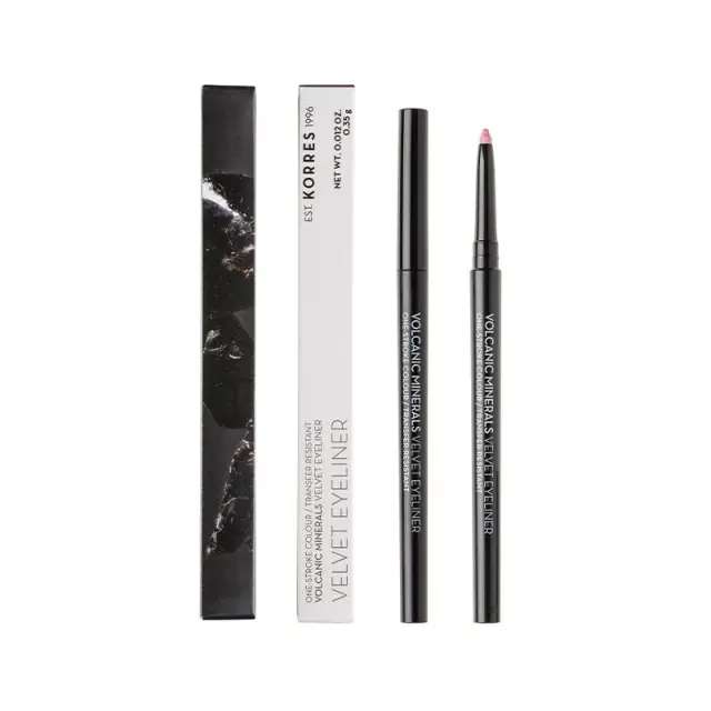 Korres Volcanic Mineral Velvet Eyeliner 25 Velvet Bubblegum Μηχανικό Μολύβι Ματιών με Μεγαλη Διάρκεια, 1τμχ