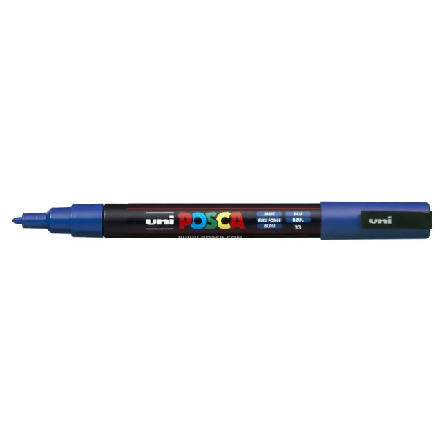 Μαρκαδόρος Σχεδίου Uni Posca PC-3M με πάχος μύτης 0.9-1.3mm - BluePC-3M(E) - MΠΛE