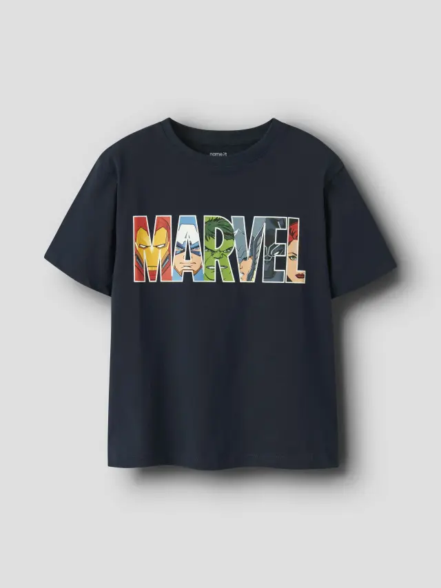Name It Μπλούζα αγορίστικο πλεκτό Μπλε NKMFERGUS MARVEL SS NREG TOP MAR - 13254188 2