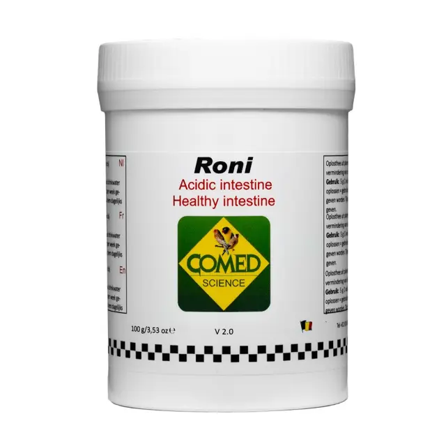 Comed Roni Προβιοτικό Συμπλήρωμα για Υγιή Πεπτικό & Ενίσχυση Ανοσοποιητικού σε Νεοσσούς και Ενήλικα Πτηνά 100gr