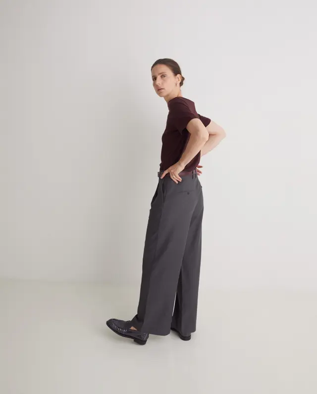 YERSE WIDE-LEG TROUSER (43813-DARK-GREY) - M 2