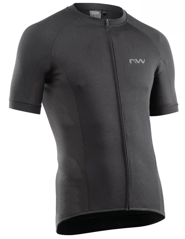 ΜΠΛΟΥΖΑ NORTHWAVE FORCE FULL ZIP ΚΟΝΤΟ ΜΑΝΙΚΙ SS22-23 - ΜΑΥΡΟ - LARGE