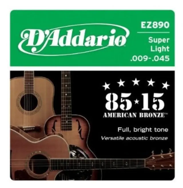 D'Addario EZ890 85/15 Bronze Χορδές Ακουστικής Κιθάρας 9 - 45