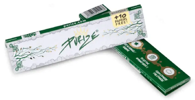 Purize Χαρτάκια Ακατέργαστο - Brown King Size Slim 32+10φ.