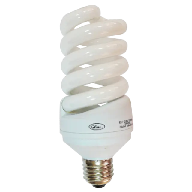 GLOU, Λάμπα Οικονομίας Spiral Cream 20W 24V E27 DC 2700K