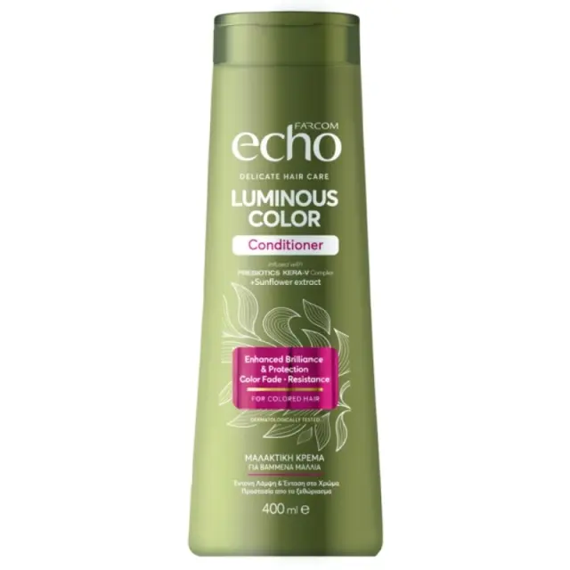 FARCOM Echo Conditioner Luminous Color Γαλάκτωμα Διατήρησης Χρώματος για Βαμμένα Μαλλιά 400ml