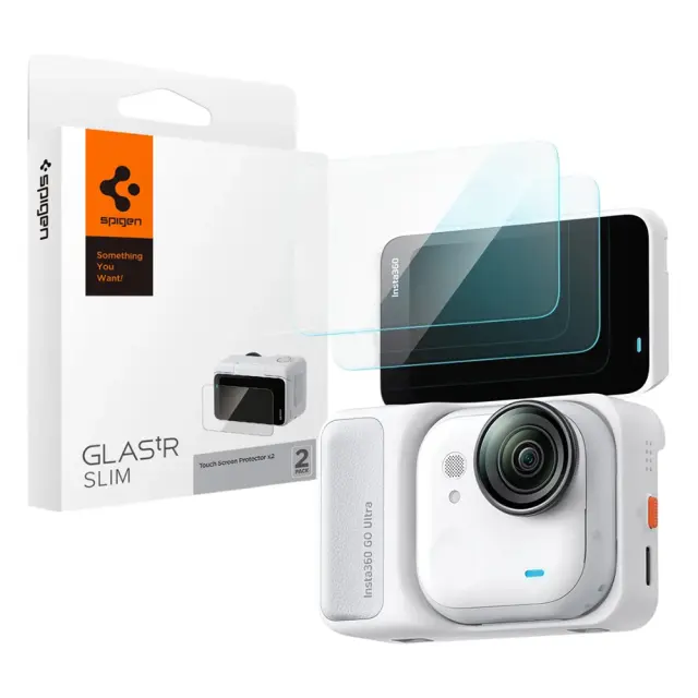 Spigen - (2 pack) Glas.tR Slim, Back Screen (AGL11171) - Insta360 Go Ultra - Clear