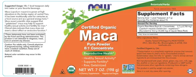 Now Foods Maca Pure Powder, Organic 2