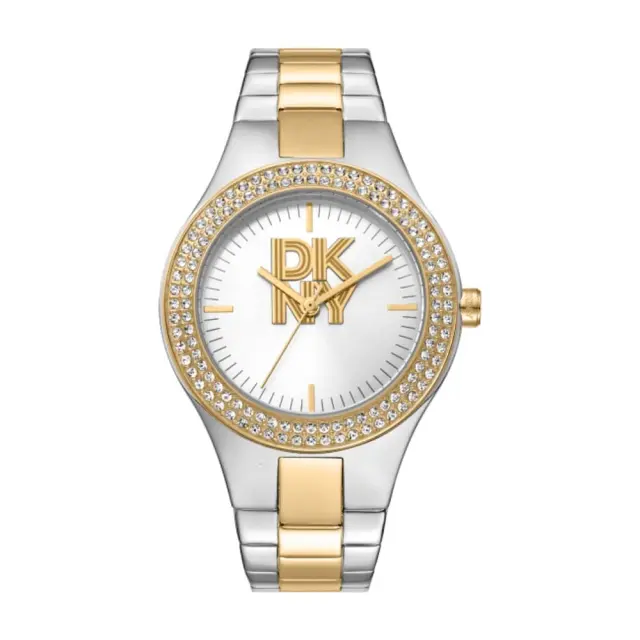 DKNY Parsons Glitz, Women's Watch, Two Tone Stainless Steel Bracelet DK1L025M0075