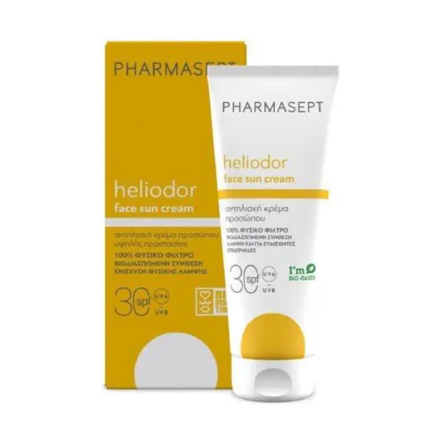 PHARMASEPT Heliodor Face Sun Cream SPF30 Αντηλιακή Κρέμα για Πρόσωπο, Ντεκολτέ & Χέρια 30ml