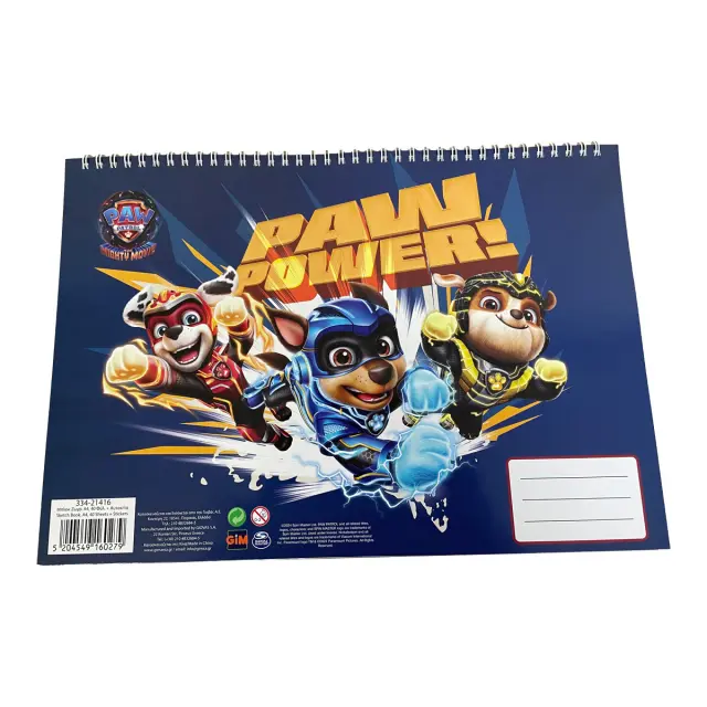 Μπλοκ ζωγραφικής 23x33εκ. με αυτοκόλλητα Paw Patrol