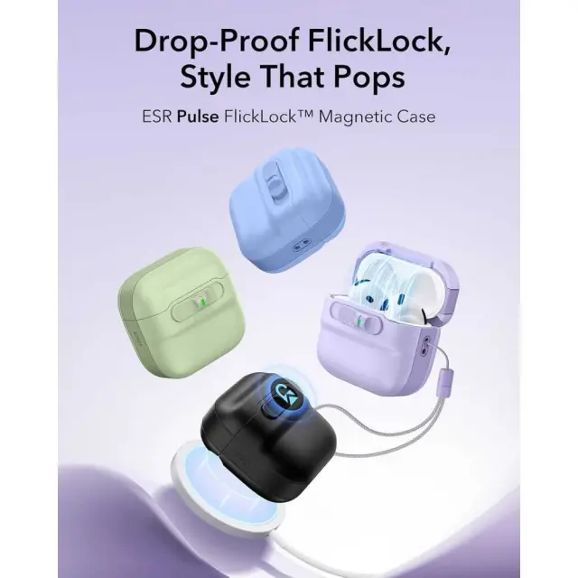 Esr Pulse Halolock Magsafe Apple Airpods 4 / 5 Lavender 3