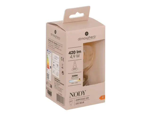 Λάμπα LED Amber Twisted A60 Atmosphera για ντουί E27 - 4.9W - Θερμό Λευκό 161700A 2