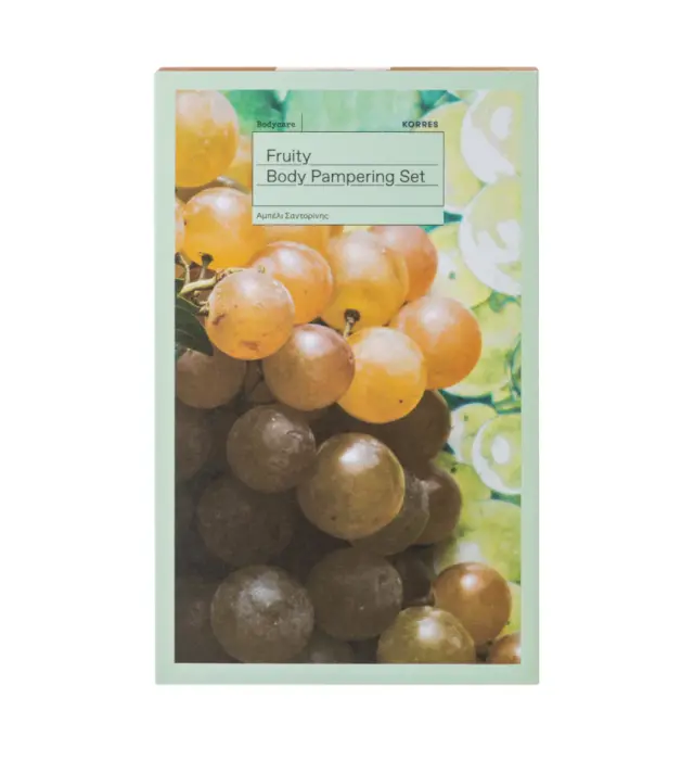 Korres Fruity Body Pampering Set Αμπέλι Σαντορίνης Αφρόλουτρο 250ml + Αμπέλι Σαντορίνης Ενυδατικό Γαλάκτωμα Σώματος 125ml 2