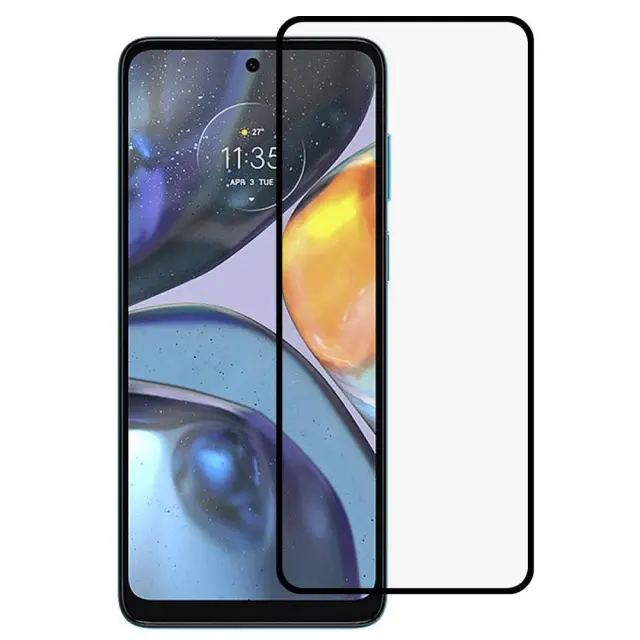 Αντιχαρακτικό τζάμι προστασίας για Motorola G22 - Full Cover OEM