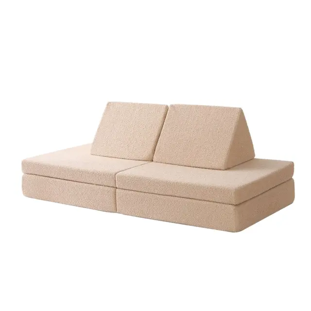 Hakuna Matte Πολυμορφικός Παιδικός Καναπές Teddy Μπεζ (150 x 66 x 52.5 εκ.) 575940 2