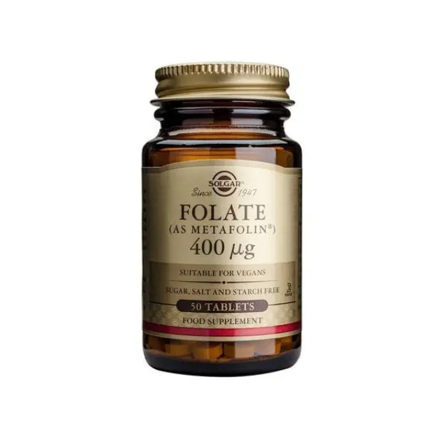 Solgar Folate As Metafolin 400μg Φολικό Οξύ 50 ταμπλέτες