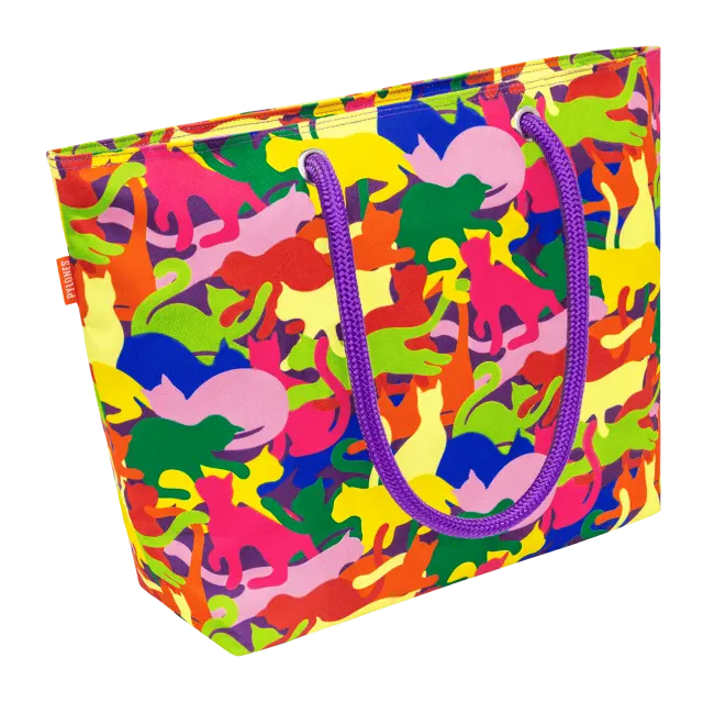 Pylones Υφασμάτινη Τσάντα με φερμουάρ / Shopping & Beach Bag: My Daily Bag (5 σχέδια) Chamouflage