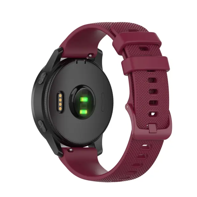 Grid Texture Silicone Band Για Samsung Gear S3 46mm/ Pace/ Stratos/ Watch GT/ GT2 / GTR /Versa / Magic 2 (Fits all 22") - Wine Red OEM