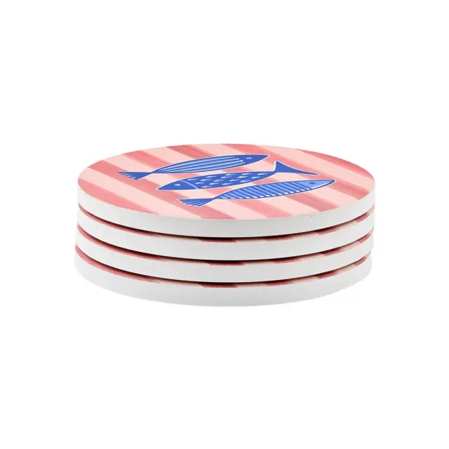 Estia Σουβερ Porto Pesce Κεραμικό Φ10.3Cm Σετ 4 Τεμ