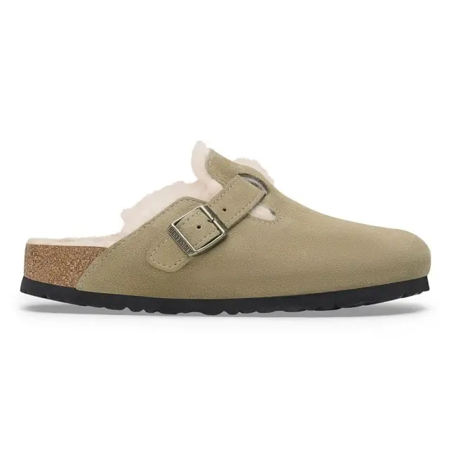 Birkenstock Σαμπώ Γυναικείο δέρμα suede Μπεζ BIR/BOSTON LAM 1028299 TAUPE - 39