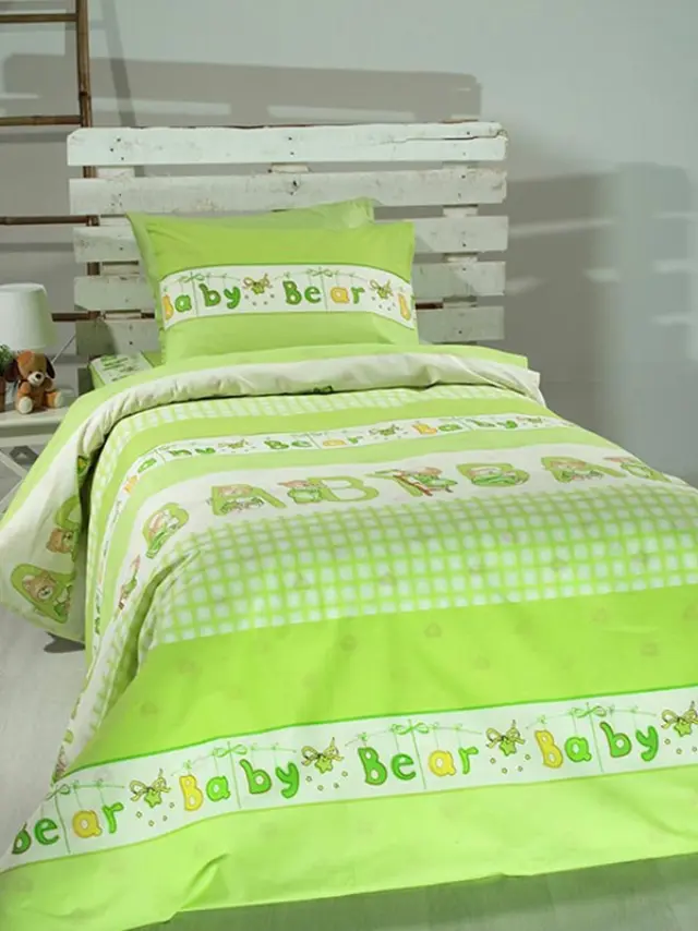 Σετ Σεντόνια Cotton Feelings εμπριμέ 8481 Green Μονό (165x270) Sunshine