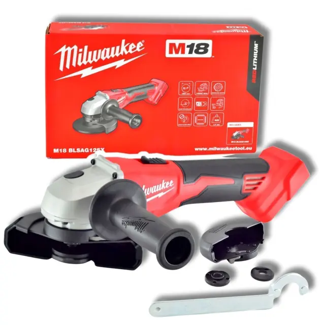 Milwaukee 4933492643 - Γωνιακός Τροχός Μπαταρίας M18 125 mm BLSAG125X-0 (Χωρίς Μπαταρία και Φορτιστή)