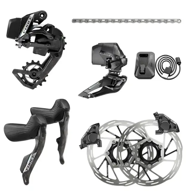 GROUPSET SRAM FORCE AXS 2X E1 (SHIFT/HYD ED FM, CHAIN, RD 36T, FD, BATT, PACELINE A2 CL 160MM) 2