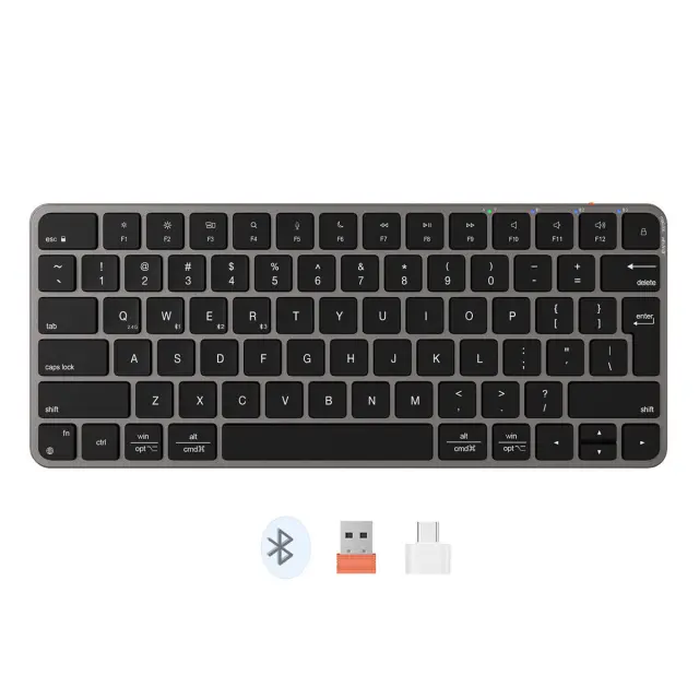 Meetion MT-K210MW 2.4G+Bluetooth Πληκτρολόγιο Μαύρο US 17.002.0019 3