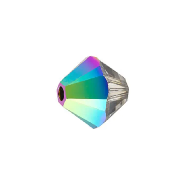 Swarovski 5328 XILION Bicone Crystal Scarabaeus Green 6mm - 18τεμ