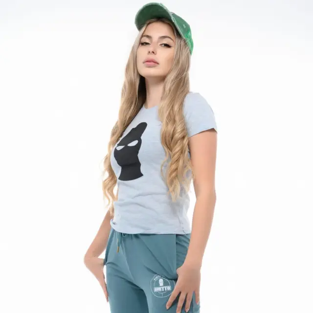 Ghetto Black Mask Gray Women’s T-Shirt | Fit Streetwear 2