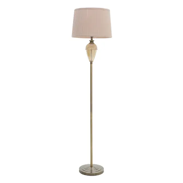 Λάμπα Επιδαπέδια Μεταλλική/Γυάλινη NATURAL BEIGE - GOLDEN 30x38x158cm