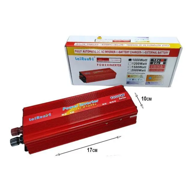 LaiRunH Inverter Αυτοκινήτου 1000W 12V – Power Inverter 81055