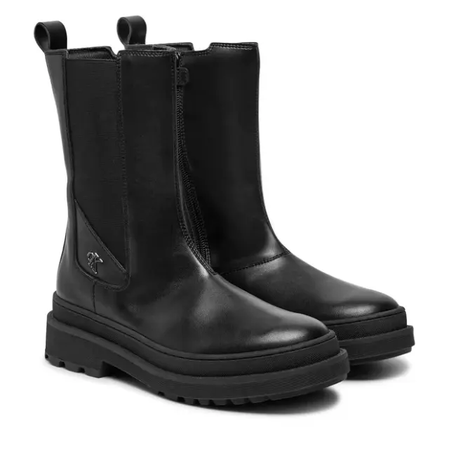 Εφηβικά Δερμάτινα Μποτάκια Calvin Klein Chelsea Boot V4A5-81034-1355 999 Μαύρα Μαύρο - 35 2
