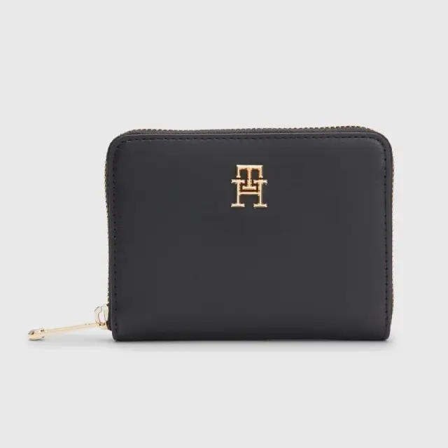 Tommy Hilfiger - Γυναικείο Πορτοφόλι Th Iconic Med Za AW0AW14235-BDS Μαύρο