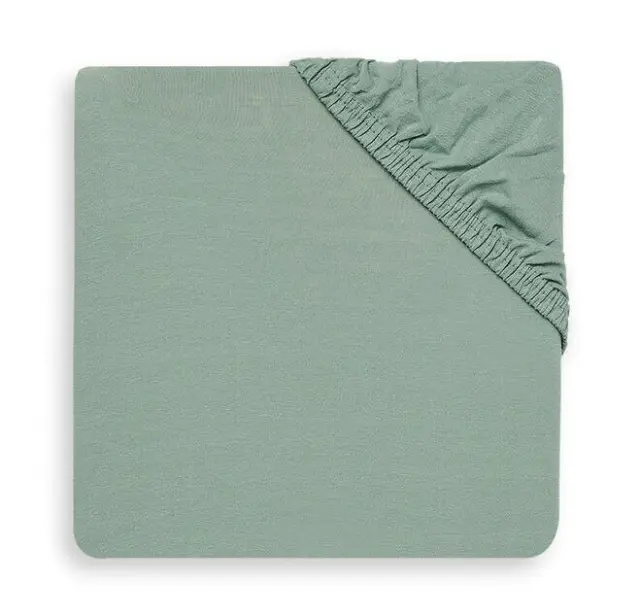 Σεντόνι Ζέρσεϊ με Λάστιχο Ash Green (70x140cm) - Jollein 2