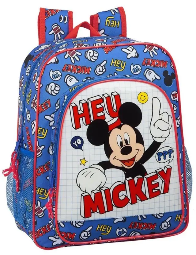 Disney Mickey Σχολική Τσάντα Πλάτης Δημοτικού 32 x 12 x 38 cm Μπλε