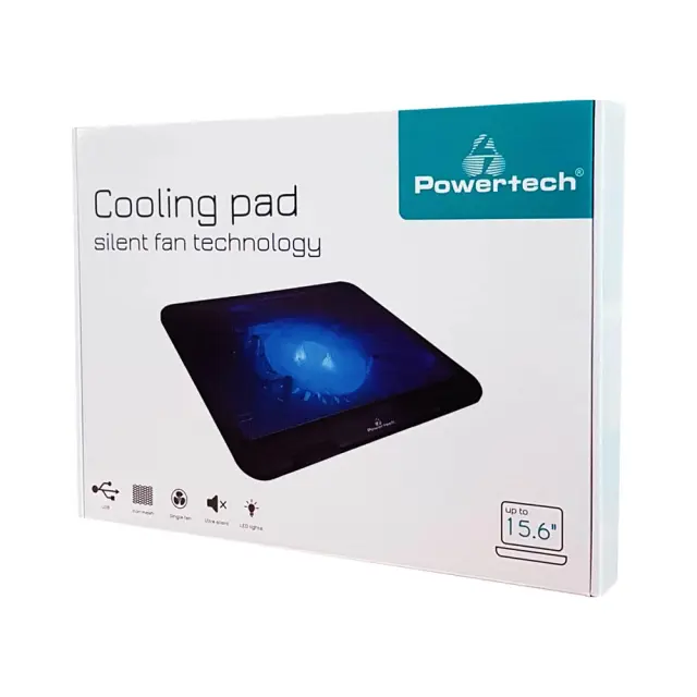 Βάση Ψύξης Λάπτοπ Powertech PT-740 Cooling Pad 15.6'' Μαύρη 2