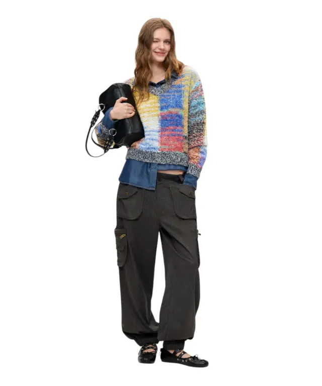 Desigual - Γυναικείο Πλεκτό Earthtexture Jersey 26WWJF25-3136 Κίτρινο 3